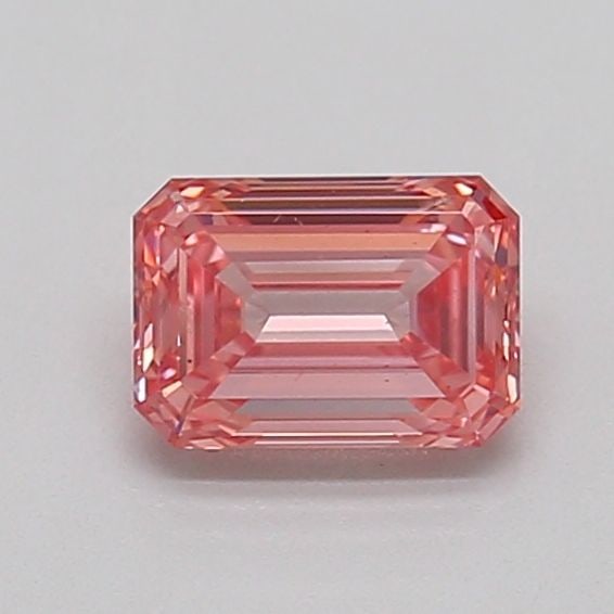 Loose Diamond - EMERALD 0.66ct Fancy Vivid Pink SI1: Loose Diamond - EMERALD 0.66ct Fancy Vivid Pink SI1 Source: This is a real non-mined Diamond that has been grown in a lab Shape: EMERALD Carats: 0.66 Color: Fancy Vivid Pink Certification: IGI Video: