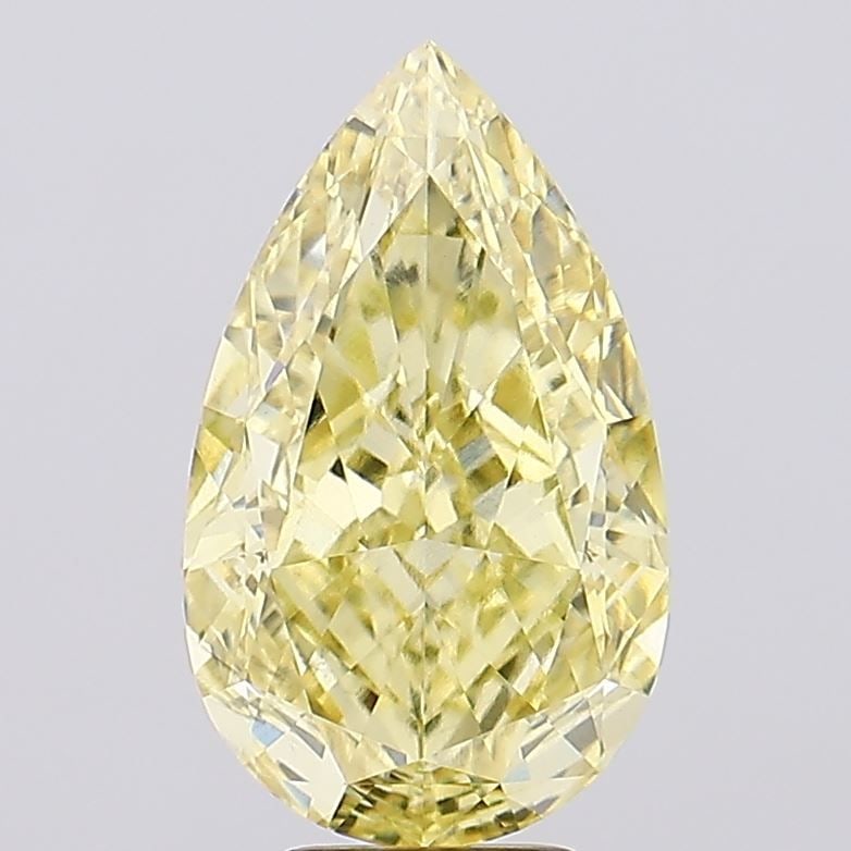 Loose Diamond - PEAR 6.86ct Fancy Vivid Yellow VS1: Loose Diamond - PEAR 6.86ct Fancy Vivid Yellow VS1 Source: This is a real non-mined Diamond that has been grown in a lab Shape: PEAR Carats: 6.86 Color: Fancy Vivid Yellow Certification: IGI Video:
