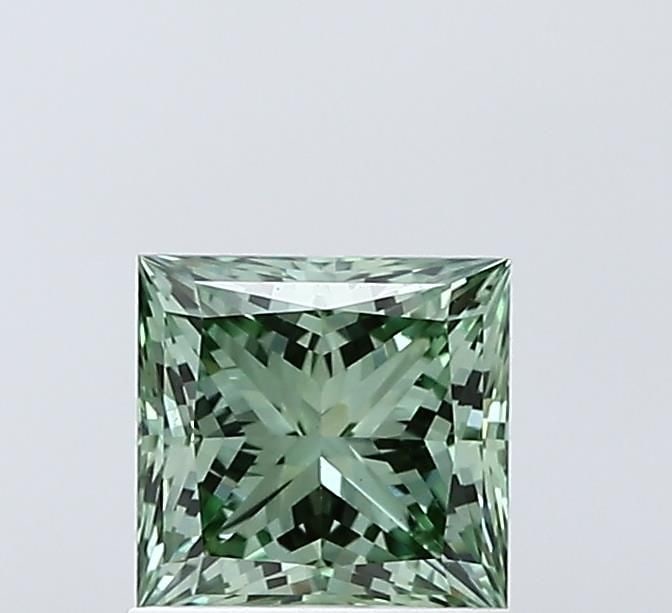 Loose Diamond - PRINCESS 1.06ct Fancy Vivid Green VS1: Loose Diamond - PRINCESS 1.06ct Fancy Vivid Green VS1 Source: This is a real non-mined Diamond that has been grown in a lab Shape: PRINCESS Carats: 1.06 Color: Fancy Vivid Green Certification: IGI Vid