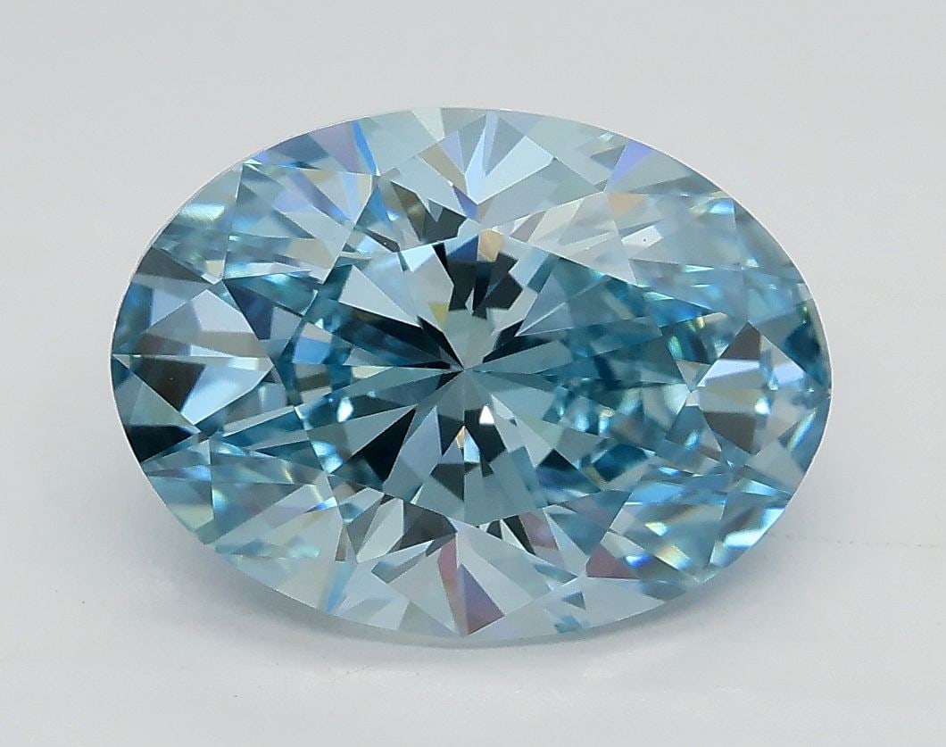 Loose Diamond - OVAL 3.01ct Fancy Vivid Blue VS2: Loose Diamond - OVAL 3.01ct Fancy Vivid Blue VS2 Source: This is a real non-mined Diamond that has been grown in a lab Shape: OVAL Carats: 3.01 Color: Fancy Vivid Blue Certification: IGI Video: