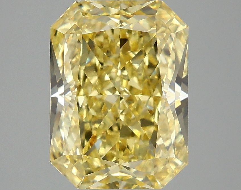 Loose Diamond - RADIANT 3.08ct Fancy Vivid Yellow VS1: Loose Diamond - RADIANT 3.08ct Fancy Vivid Yellow VS1 Source: This is a real non-mined Diamond that has been grown in a lab Shape: RADIANT Carats: 3.08 Color: Fancy Vivid Yellow Certification: IGI Vid