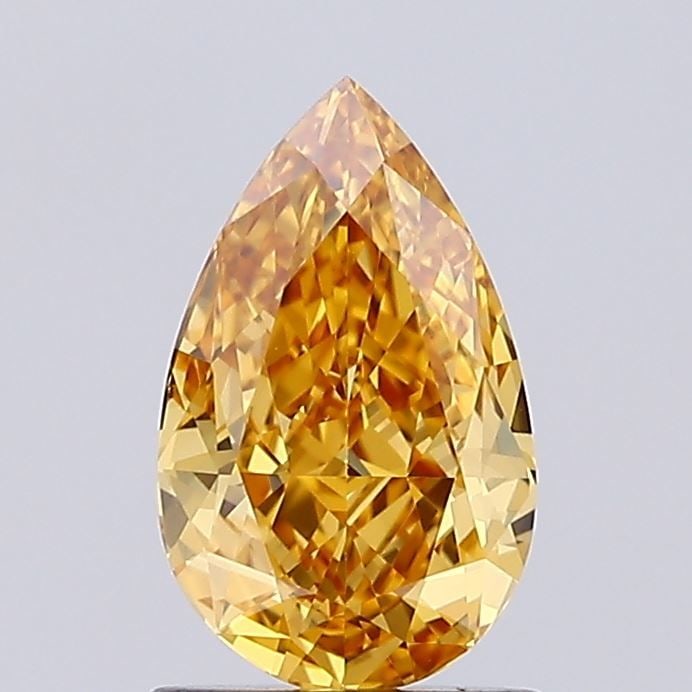 Loose Diamond - PEAR 1.08ct Fancy Intense Orange VVS2: Loose Diamond - PEAR 1.08ct Fancy Intense Orange VVS2 Source: This is a real non-mined Diamond that has been grown in a lab Shape: PEAR Carats: 1.08 Color: Fancy Intense Orange Certification: NONE Vid