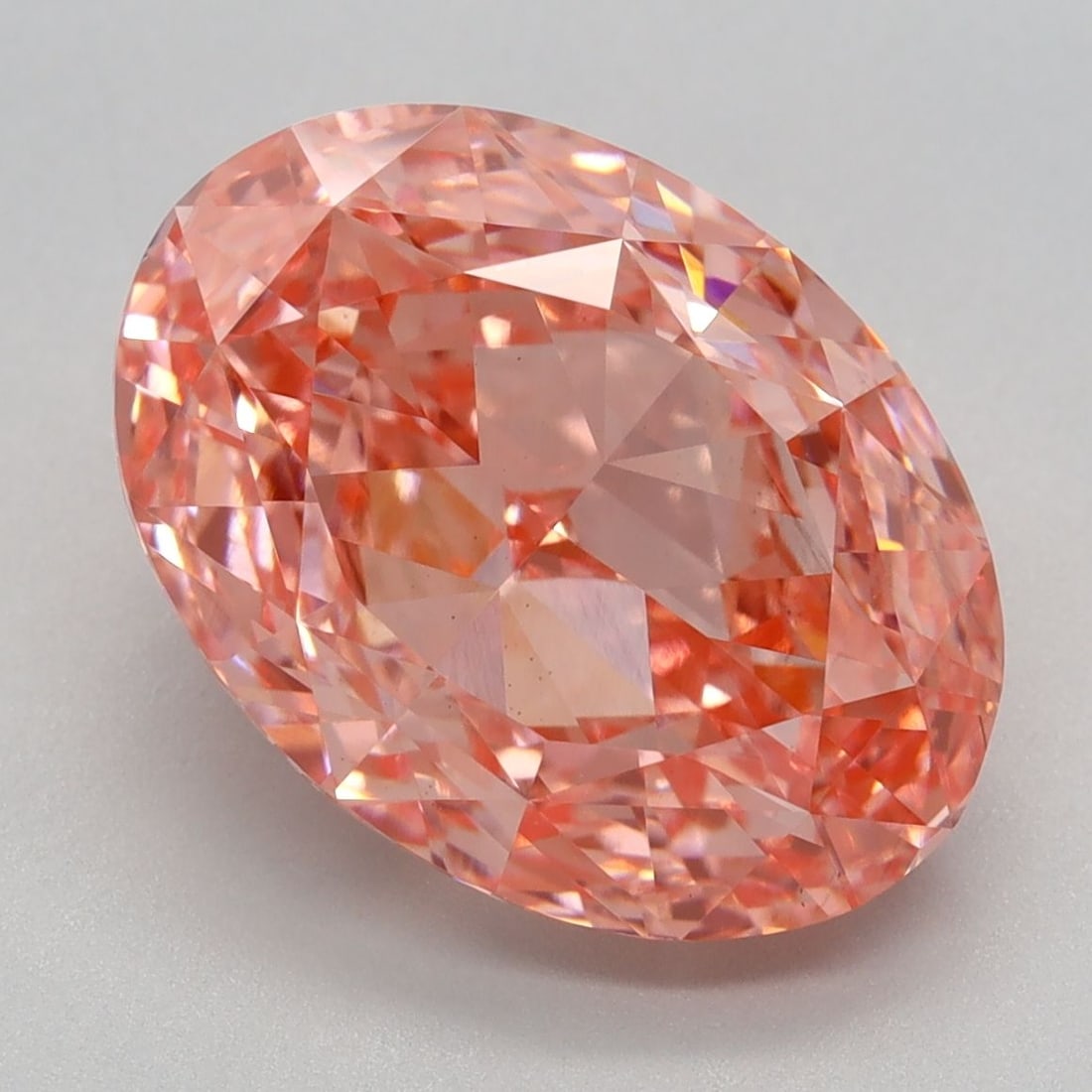 Loose Diamond - OVAL 5.3ct Fancy Vivid Pink VS1: Loose Diamond - OVAL 5.3ct Fancy Vivid Pink VS1 Source: This is a real non-mined Diamond that has been grown in a lab Shape: OVAL Carats: 5.3 Color: Fancy Vivid Pink Certification: IGI Video: