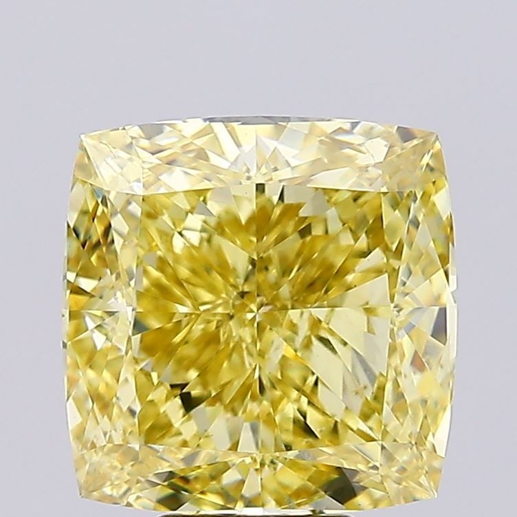 Loose Diamond - CUSHION MODIFIED 7.8ct Fancy Intense Yellow VS1: Loose Diamond - CUSHION MODIFIED 7.8ct Fancy Intense Yellow VS1 Source: This is a real non-mined Diamond that has been grown in a lab Shape: CUSHION MODIFIED Carats: 7.8 Color: Fancy Intense Yellow Ce