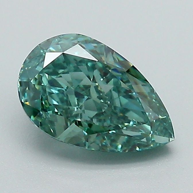 Loose Diamond - PEAR 1.21ct Fancy Vivid Green VVS2: Loose Diamond - PEAR 1.21ct Fancy Vivid Green VVS2 Source: This is a real non-mined Diamond that has been grown in a lab Shape: PEAR Carats: 1.21 Color: Fancy Vivid Green Certification: IGI Video: