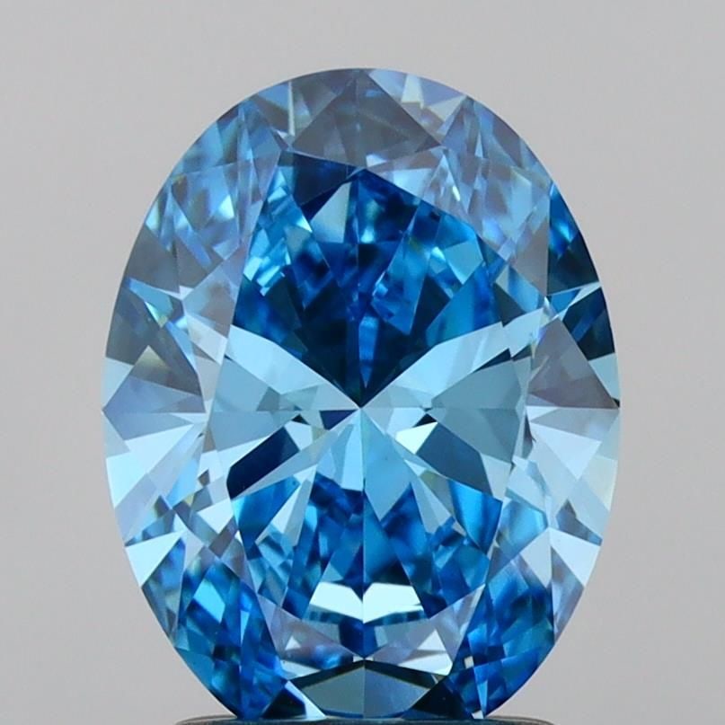 Loose Diamond - OVAL 1.7ct Fancy Vivid Blue VVS2: Loose Diamond - OVAL 1.7ct Fancy Vivid Blue VVS2 Source: This is a real non-mined Diamond that has been grown in a lab Shape: OVAL Carats: 1.7 Color: Fancy Vivid Blue Certification: IGI Video: