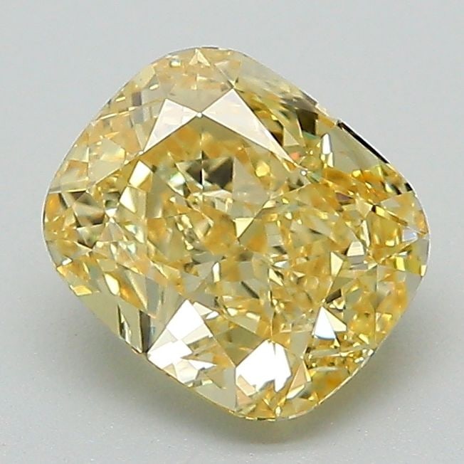 Loose Diamond - CUSHION MODIFIED 1.56ct Fancy Intense Yellow VVS2: Loose Diamond - CUSHION MODIFIED 1.56ct Fancy Intense Yellow VVS2 Source: This is a real non-mined Diamond that has been grown in a lab Shape: CUSHION MODIFIED Carats: 1.56 Color: Fancy Intense Yellow