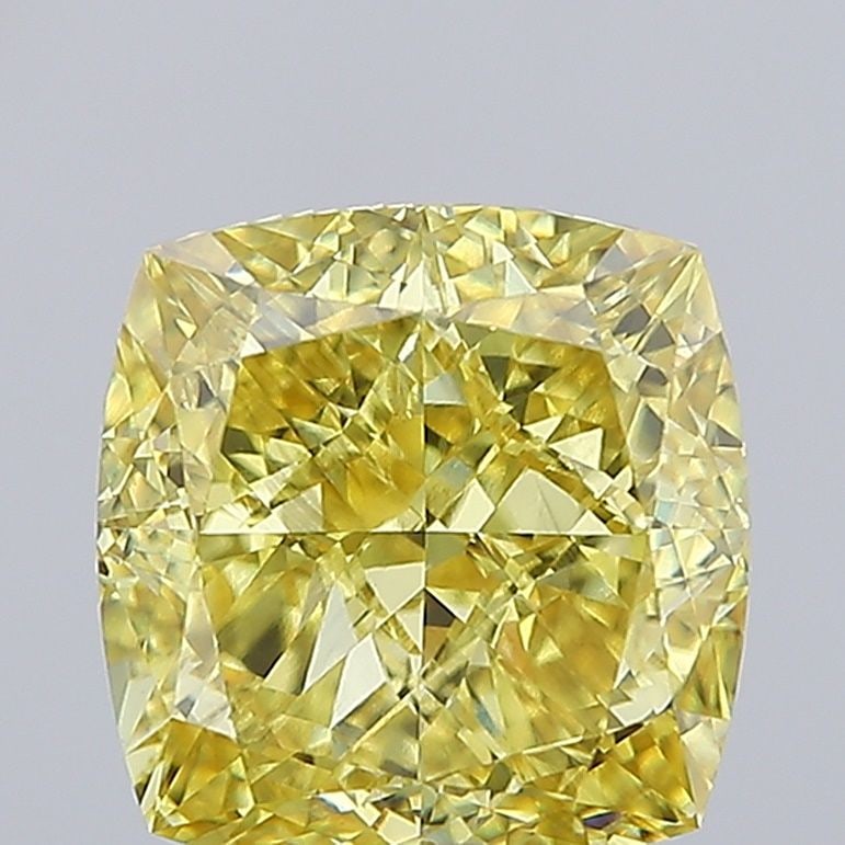 Loose Diamond - CUSHION MODIFIED 7.09ct Fancy Vivid Yellow VS1: Loose Diamond - CUSHION MODIFIED 7.09ct Fancy Vivid Yellow VS1 Source: This is a real non-mined Diamond that has been grown in a lab Shape: CUSHION MODIFIED Carats: 7.09 Color: Fancy Vivid Yellow Cert