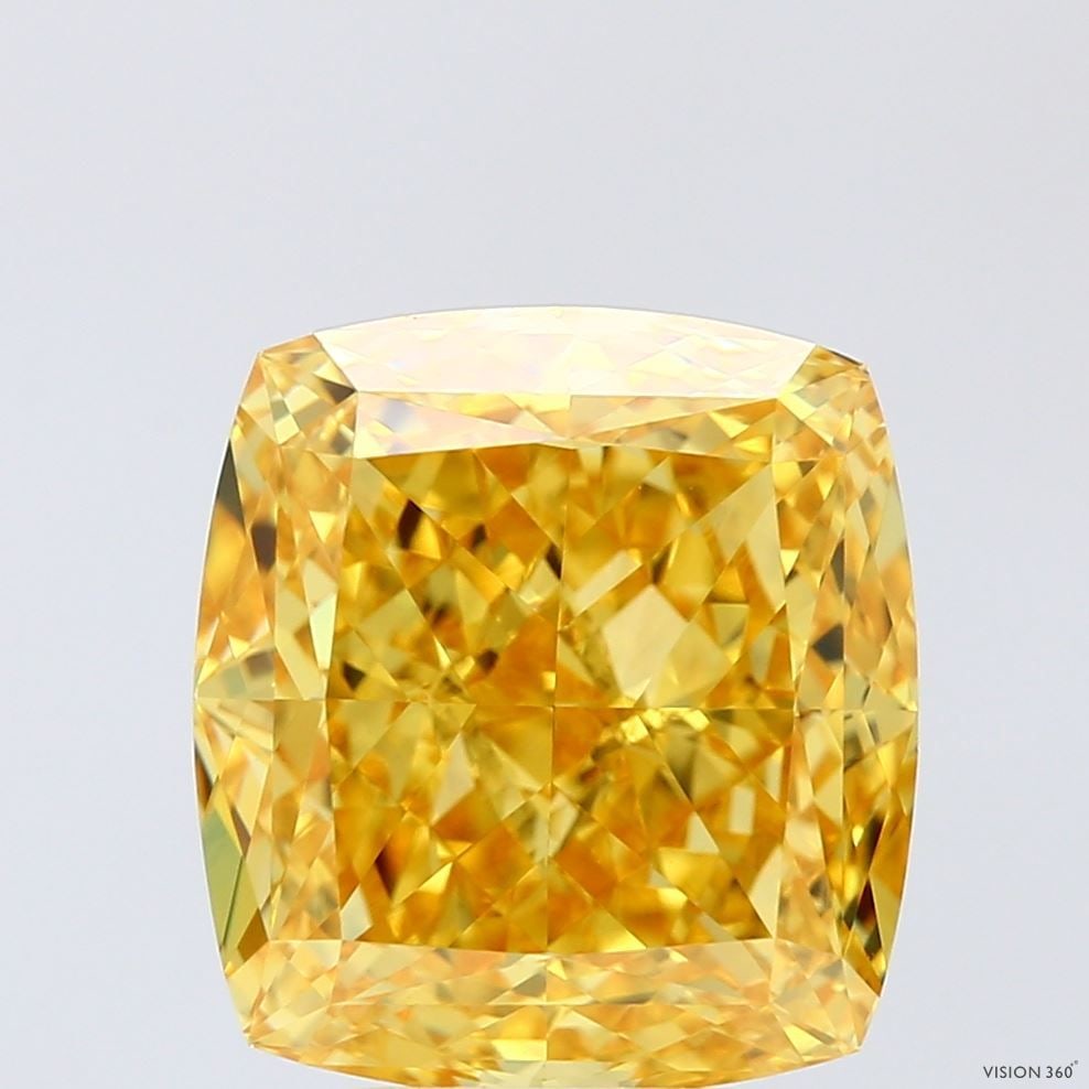 Loose Diamond - CUSHION MODIFIED 6.73ct Fancy Vivid Yellow VVS2: Loose Diamond - CUSHION MODIFIED 6.73ct Fancy Vivid Yellow VVS2 Source: This is a real non-mined Diamond that has been grown in a lab Shape: CUSHION MODIFIED Carats: 6.73 Color: Fancy Vivid Yellow Cer