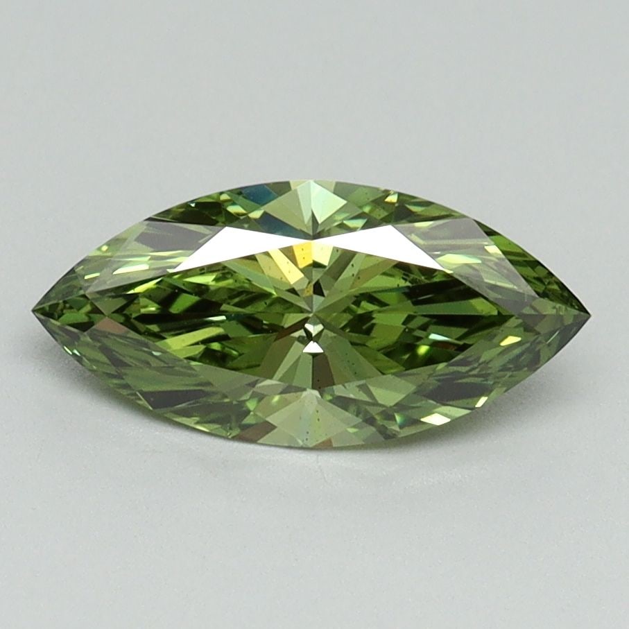 Loose Diamond - MARQUISE 1.0ct Fancy Vivid Green VS2: Loose Diamond - MARQUISE 1.0ct Fancy Vivid Green VS2 Source: This is a real non-mined Diamond that has been grown in a lab Shape: MARQUISE Carats: 1.0 Color: Fancy Vivid Green Certification: IGI Video