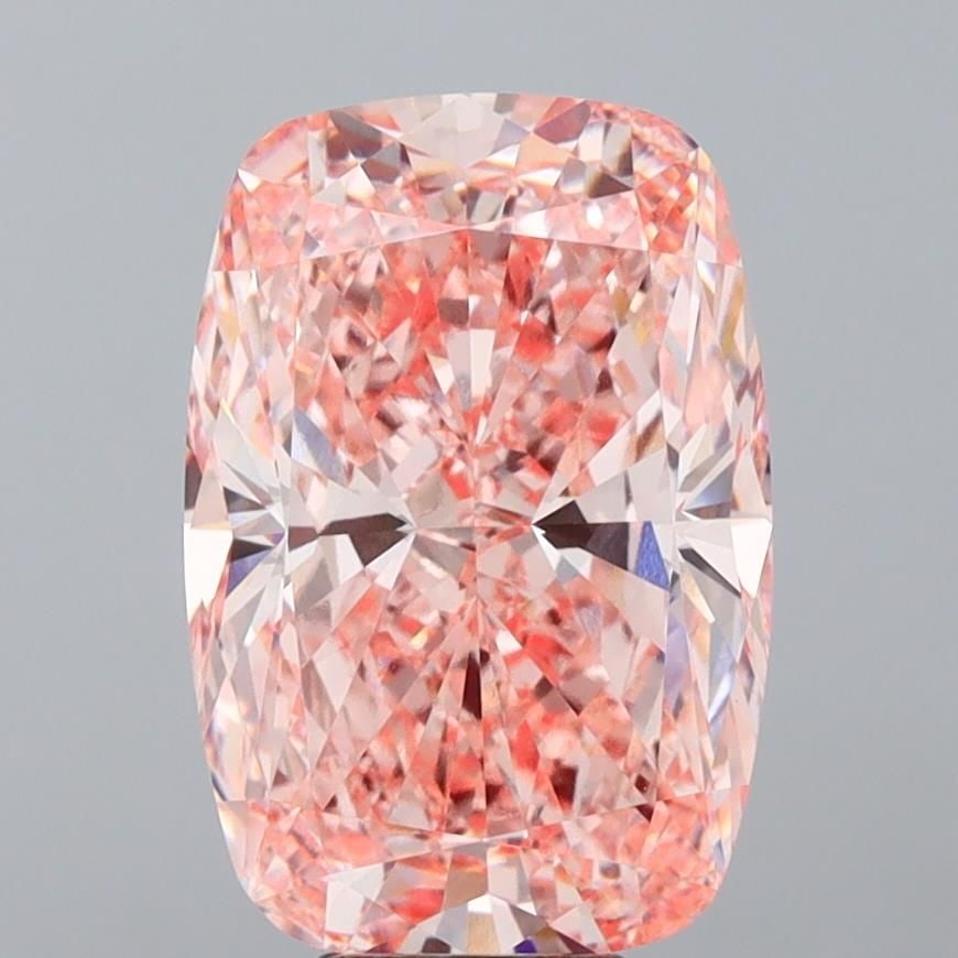 Loose Diamond - CUSHION BRILLIANT 10.02ct Fancy Vivid Pink VVS2: Loose Diamond - CUSHION BRILLIANT 10.02ct Fancy Vivid Pink VVS2 Source: This is a real non-mined Diamond that has been grown in a lab Shape: CUSHION BRILLIANT Carats: 10.02 Color: Fancy Vivid Pink Cer