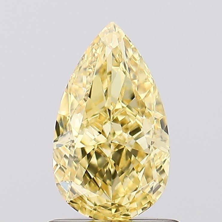 Loose Diamond - PEAR 1.08ct Fancy Vivid Yellow VS1: Loose Diamond - PEAR 1.08ct Fancy Vivid Yellow VS1 Source: This is a real non-mined Diamond that has been grown in a lab Shape: PEAR Carats: 1.08 Color: Fancy Vivid Yellow Certification: IGI Video: