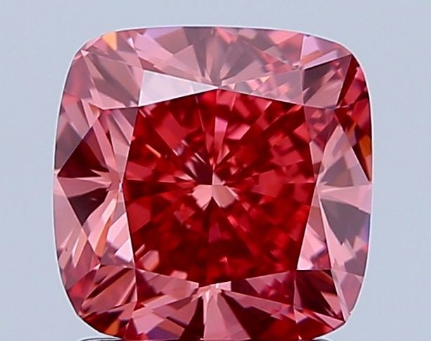 Loose Diamond - CUSHION BRILLIANT 2.0ct Fancy Vivid Brownish Pink VS2: Loose Diamond - CUSHION BRILLIANT 2.0ct Fancy Vivid Brownish Pink VS2 Source: This is a real non-mined Diamond that has been grown in a lab Shape: CUSHION BRILLIANT Carats: 2.0 Color: Fancy Vivid Brow