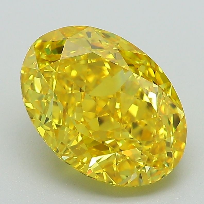 Loose Diamond - OVAL 3.02ct Fancy Vivid Yellow IF: Loose Diamond - OVAL 3.02ct Fancy Vivid Yellow IF Source: This is a real non-mined Diamond that has been grown in a lab Shape: OVAL Carats: 3.02 Color: Fancy Vivid Yellow Certification: IGI Video: