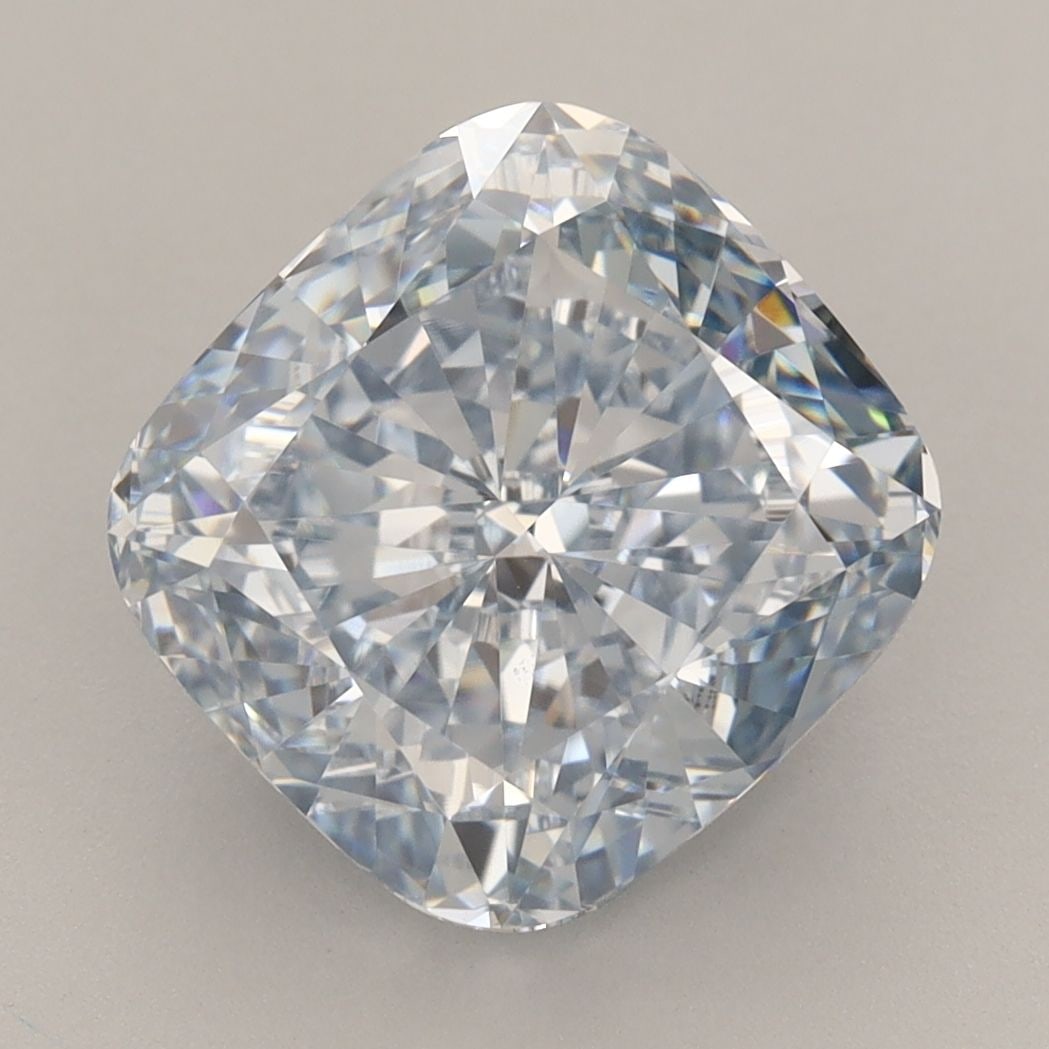 Loose Diamond - CUSHION MODIFIED 5.05ct Fancy Intense Blue VVS1: Loose Diamond - CUSHION MODIFIED 5.05ct Fancy Intense Blue VVS1 Source: This is a real non-mined Diamond that has been grown in a lab Shape: CUSHION MODIFIED Carats: 5.05 Color: Fancy Intense Blue Cer
