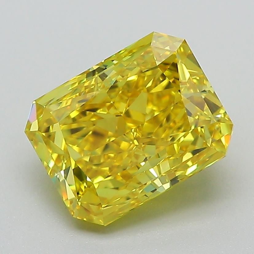 Loose Diamond - RADIANT 2.68ct Fancy Vivid Yellow VVS2: Loose Diamond - RADIANT 2.68ct Fancy Vivid Yellow VVS2 Source: This is a real non-mined Diamond that has been grown in a lab Shape: RADIANT Carats: 2.68 Color: Fancy Vivid Yellow Certification: IGI Vi