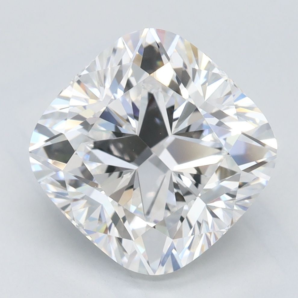 Loose Diamond - CUSHION BRILLIANT 3.2ct D FL: Loose Diamond - CUSHION BRILLIANT 3.2ct D FL Source: This is a real non-mined Diamond that has been grown in a lab Shape: CUSHION BRILLIANT Carats: 3.2 Color: D Clarity: FL Certification: GCAL Video: