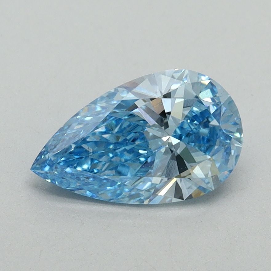 Loose Diamond - PEAR 1.02ct Fancy Vivid Blue VS2: Loose Diamond - PEAR 1.02ct Fancy Vivid Blue VS2 Source: This is a real non-mined Diamond that has been grown in a lab Shape: PEAR Carats: 1.02 Color: Fancy Vivid Blue Certification: IGI Video: