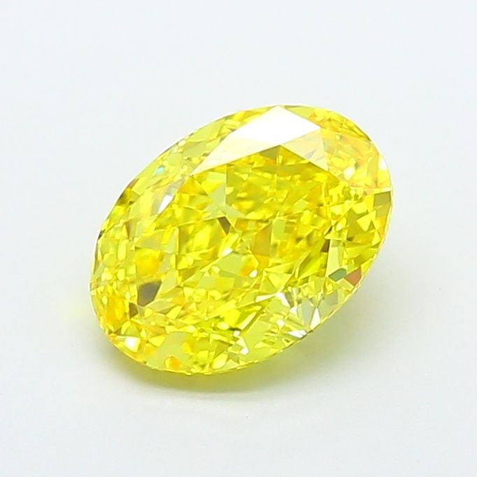 Loose Diamond - OVAL 2.58ct Fancy Vivid Yellow VVS2: Loose Diamond - OVAL 2.58ct Fancy Vivid Yellow VVS2 Source: This is a real non-mined Diamond that has been grown in a lab Shape: OVAL Carats: 2.58 Color: Fancy Vivid Yellow Certification: IGI Video: