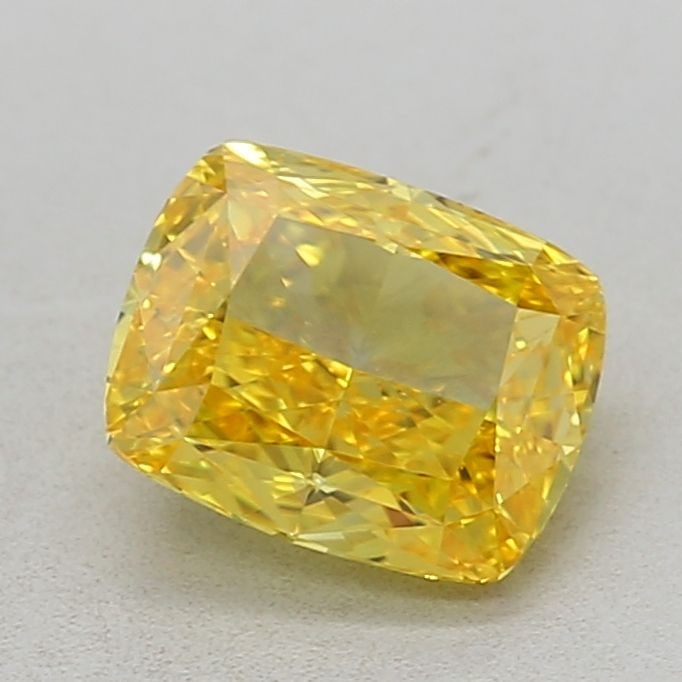 Loose Diamond - CUSHION MODIFIED 1.09ct Fancy Vivid Yellow VVS2: Loose Diamond - CUSHION MODIFIED 1.09ct Fancy Vivid Yellow VVS2 Source: This is a real non-mined Diamond that has been grown in a lab Shape: CUSHION MODIFIED Carats: 1.09 Color: Fancy Vivid Yellow Cer