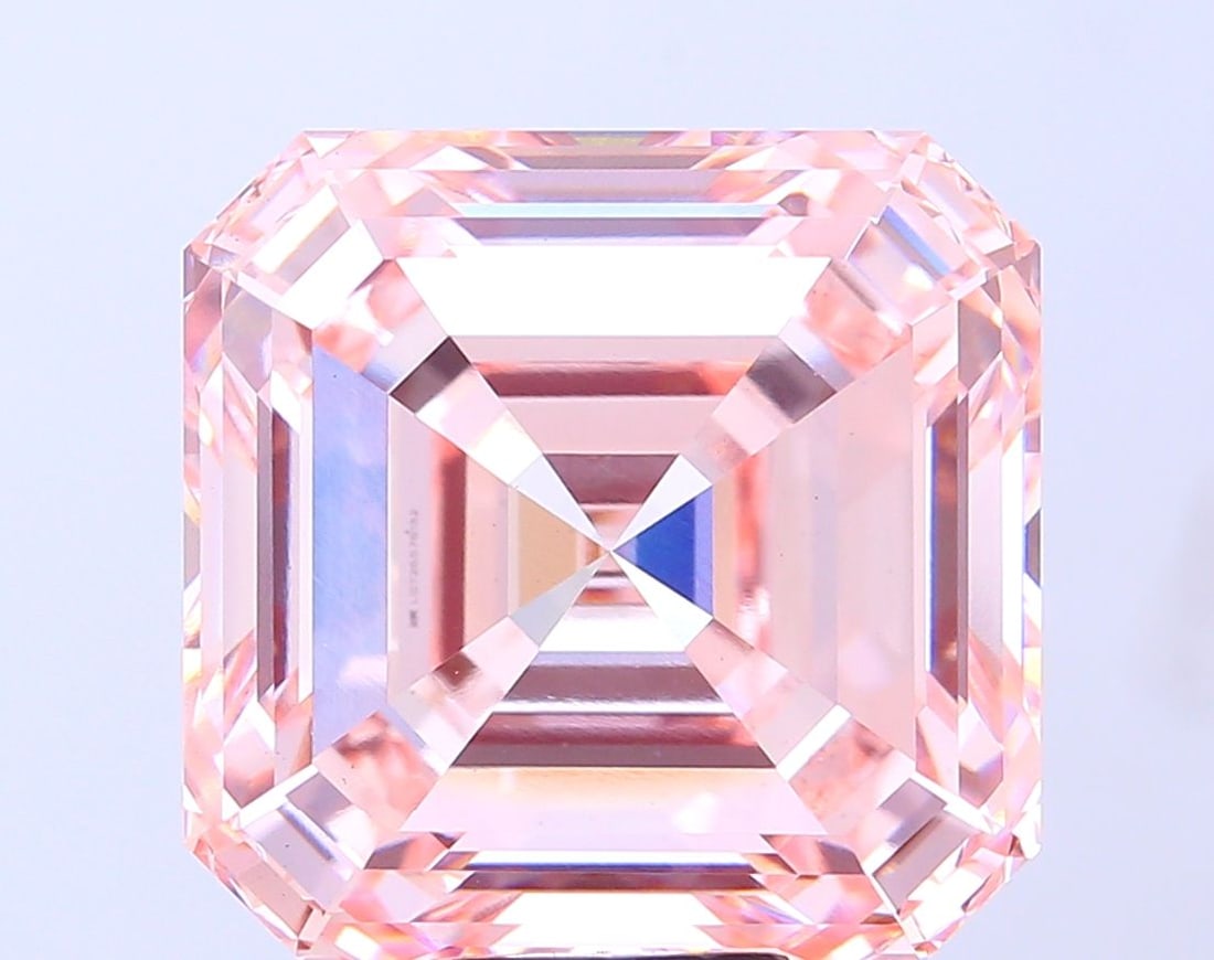 Loose Diamond - ASSCHER 15.06ct Fancy Intense Pink VS1: Loose Diamond - ASSCHER 15.06ct Fancy Intense Pink VS1 Source: This is a real non-mined Diamond that has been grown in a lab Shape: ASSCHER Carats: 15.06 Color: Fancy Intense Pink Certification: IGI V