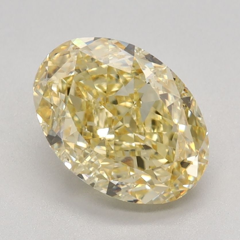 Loose Diamond - OVAL 1.69ct Fancy Intense Yellow VS1: Loose Diamond - OVAL 1.69ct Fancy Intense Yellow VS1 Source: This is a real non-mined Diamond that has been grown in a lab Shape: OVAL Carats: 1.69 Color: Fancy Intense Yellow Certification: IGI Video