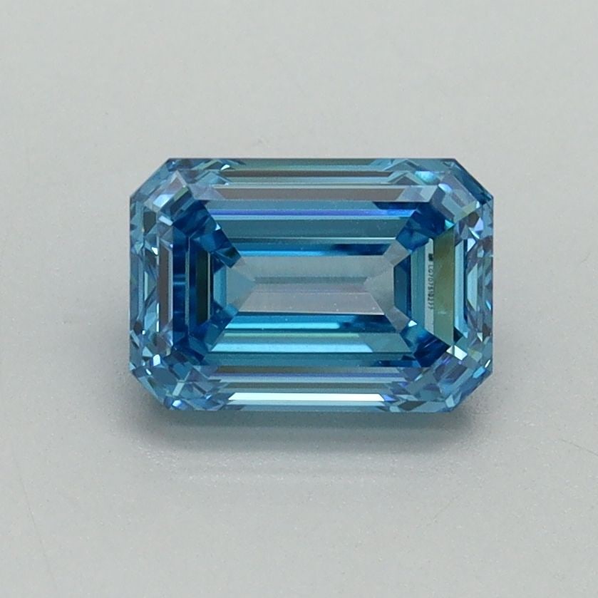 Loose Diamond - EMERALD 1.05ct Fancy Vivid Blue VVS2: Loose Diamond - EMERALD 1.05ct Fancy Vivid Blue VVS2 Source: This is a real non-mined Diamond that has been grown in a lab Shape: EMERALD Carats: 1.05 Color: Fancy Vivid Blue Certification: IGI Video: