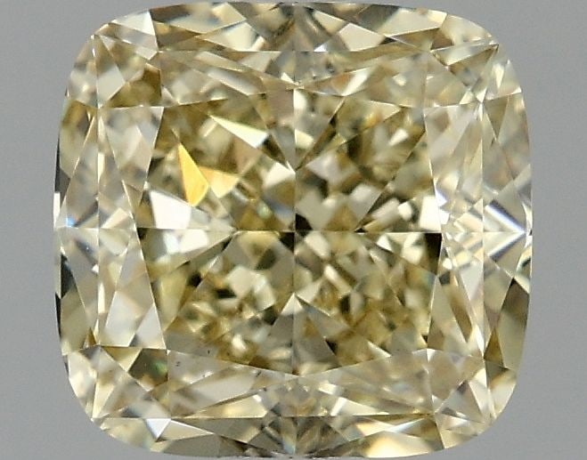Loose Diamond - CUSHION MODIFIED 1.59ct Fancy Light Yellow VS1: Loose Diamond - CUSHION MODIFIED 1.59ct Fancy Light Yellow VS1 Source: This is a real non-mined Diamond that has been grown in a lab Shape: CUSHION MODIFIED Carats: 1.59 Color: Fancy Light Yellow Cert