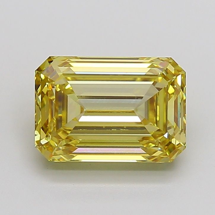 Loose Diamond - EMERALD 5.51ct Fancy Intense Yellow VVS2: Loose Diamond - EMERALD 5.51ct Fancy Intense Yellow VVS2 Source: This is a real non-mined Diamond that has been grown in a lab Shape: EMERALD Carats: 5.51 Color: Fancy Intense Yellow Certification: IG