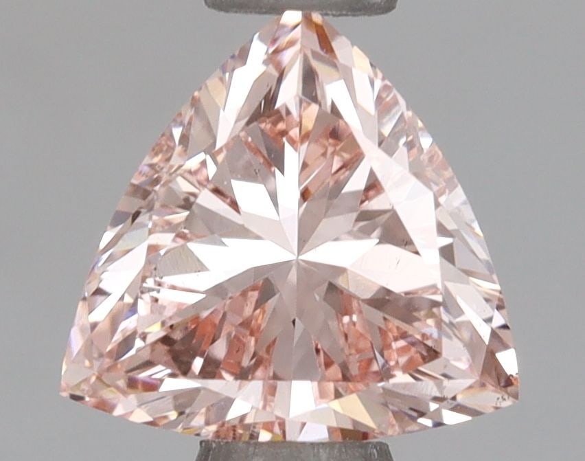 Loose Diamond - TRIANGULAR 1.05ct Fancy Intense Pink VS1: Loose Diamond - TRIANGULAR 1.05ct Fancy Intense Pink VS1 Source: This is a real non-mined Diamond that has been grown in a lab Shape: TRIANGULAR Carats: 1.05 Color: Fancy Intense Pink Certification: I