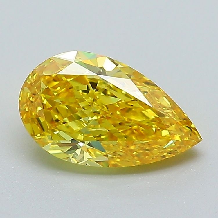 Loose Diamond - PEAR 1.23ct Fancy Vivid Yellow VS1: Loose Diamond - PEAR 1.23ct Fancy Vivid Yellow VS1 Source: This is a real non-mined Diamond that has been grown in a lab Shape: PEAR Carats: 1.23 Color: Fancy Vivid Yellow Certification: IGI Video: