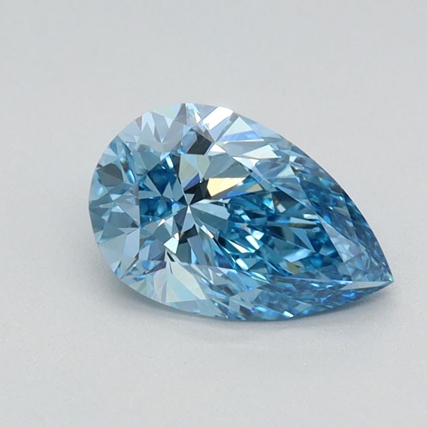 Loose Diamond - PEAR 0.77ct Fancy Vivid Blue VVS2: Loose Diamond - PEAR 0.77ct Fancy Vivid Blue VVS2 Source: This is a real non-mined Diamond that has been grown in a lab Shape: PEAR Carats: 0.77 Color: Fancy Vivid Blue Certification: IGI Video: