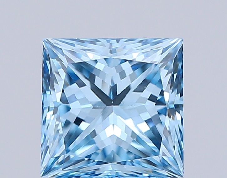 Loose Diamond - PRINCESS 1.7ct Fancy Vivid Blue VVS2: Loose Diamond - PRINCESS 1.7ct Fancy Vivid Blue VVS2 Source: This is a real non-mined Diamond that has been grown in a lab Shape: PRINCESS Carats: 1.7 Color: Fancy Vivid Blue Certification: NONE Video