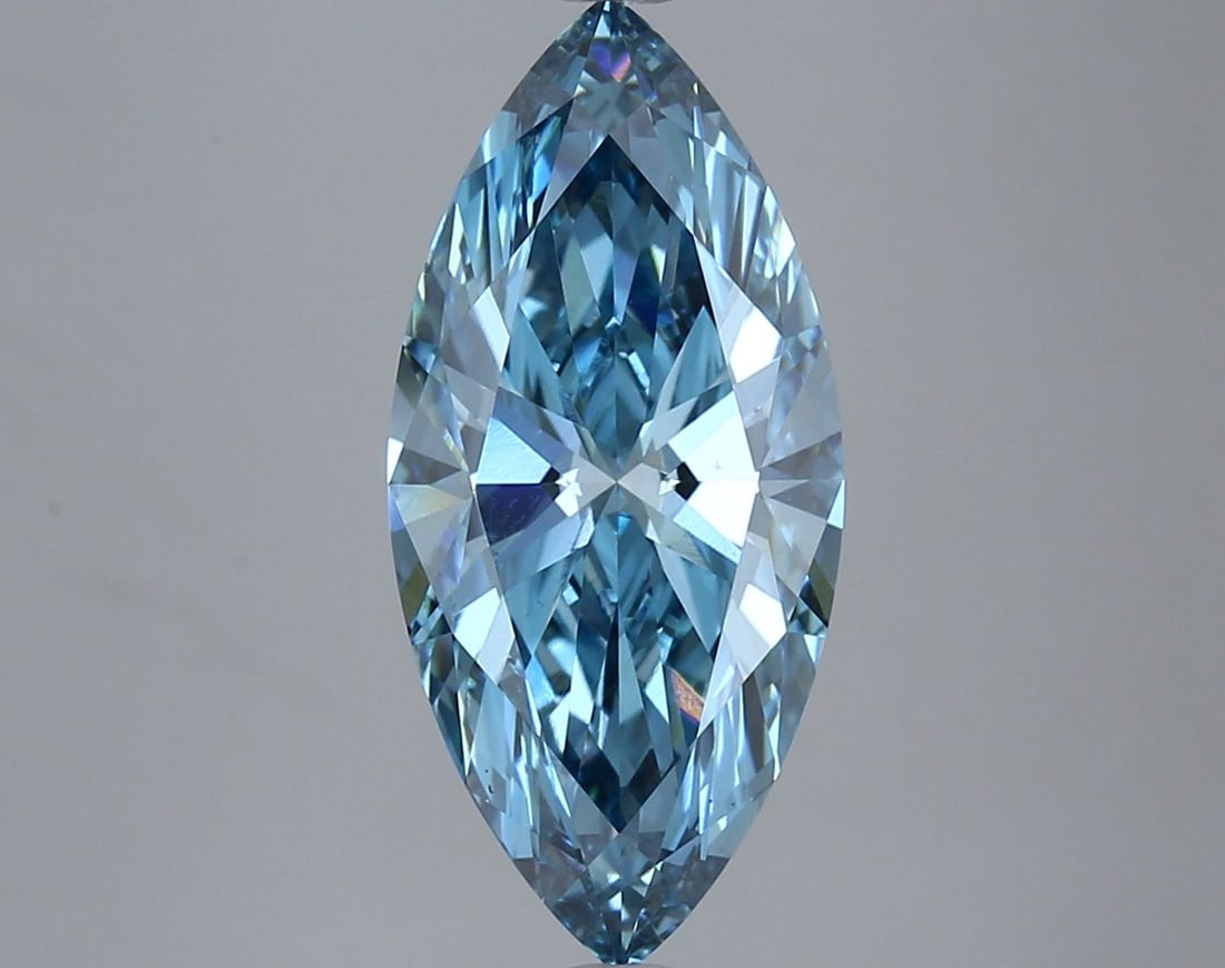 Loose Diamond - MARQUISE 3.81ct Fancy Vivid Blue VS1 (1 of 1)
