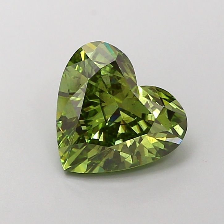 Loose Diamond - HEART 2.0ct Fancy Vivid Green SI2: Loose Diamond - HEART 2.0ct Fancy Vivid Green SI2 Source: This is a real non-mined Diamond that has been grown in a lab Shape: HEART Carats: 2.0 Color: Fancy Vivid Green Certification: IGI Video: