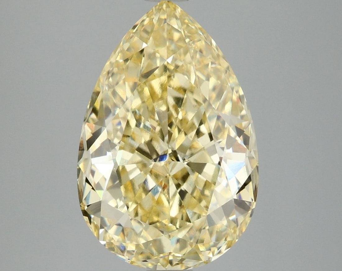 Loose Diamond - PEAR 4.07ct Fancy Intense Yellow VVS2: Loose Diamond - PEAR 4.07ct Fancy Intense Yellow VVS2 Source: This is a real non-mined Diamond that has been grown in a lab Shape: PEAR Carats: 4.07 Color: Fancy Intense Yellow Certification: IGI