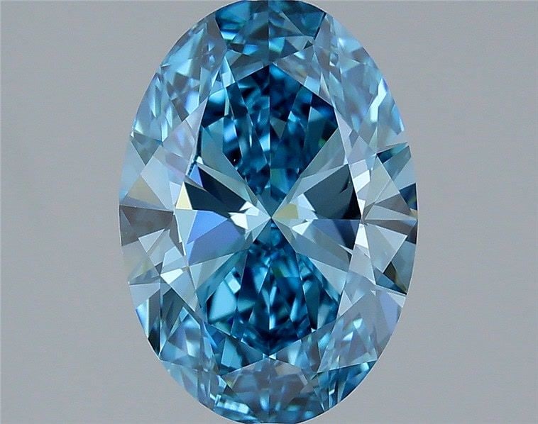 Loose Diamond - OVAL 2.11ct Fancy Vivid Blue VS1: Loose Diamond - OVAL 2.11ct Fancy Vivid Blue VS1 Source: This is a real non-mined Diamond that has been grown in a lab Shape: OVAL Carats: 2.11 Color: Fancy Vivid Blue Certification: IGI Video: