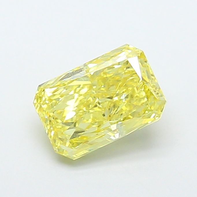 Loose Diamond - RADIANT 2.0ct Fancy Intense Yellow VVS2: Loose Diamond - RADIANT 2.0ct Fancy Intense Yellow VVS2 Source: This is a real non-mined Diamond that has been grown in a lab Shape: RADIANT Carats: 2.0 Color: Fancy Intense Yellow Certification: IGI
