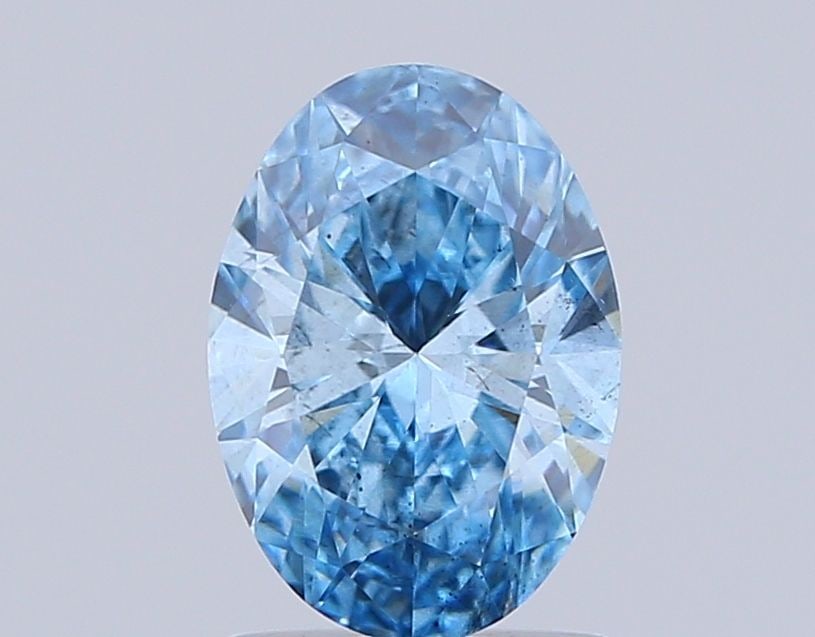 Loose Diamond - OVAL 1.15ct Fancy Vivid Blue SI2: Loose Diamond - OVAL 1.15ct Fancy Vivid Blue SI2 Source: This is a real non-mined Diamond that has been grown in a lab Shape: OVAL Carats: 1.15 Color: Fancy Vivid Blue Certification: NONE Video: