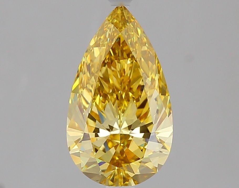 Loose Diamond - PEAR 2.02ct Fancy Intense Yellow VS1: Loose Diamond - PEAR 2.02ct Fancy Intense Yellow VS1 Source: This is a real non-mined Diamond that has been grown in a lab Shape: PEAR Carats: 2.02 Color: Fancy Intense Yellow Certification: IGI Video