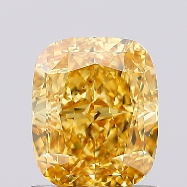 Loose Diamond - CUSHION MODIFIED 1.08ct Fancy Vivid Yellow VS1: Loose Diamond - CUSHION MODIFIED 1.08ct Fancy Vivid Yellow VS1 Source: This is a real non-mined Diamond that has been grown in a lab Shape: CUSHION MODIFIED Carats: 1.08 Color: Fancy Vivid Yellow Cert