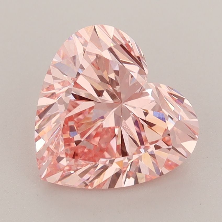 Loose Diamond - HEART 2.42ct Fancy Vivid Pink VS1: Loose Diamond - HEART 2.42ct Fancy Vivid Pink VS1 Source: This is a real non-mined Diamond that has been grown in a lab Shape: HEART Carats: 2.42 Color: Fancy Vivid Pink Certification: IGI Video: