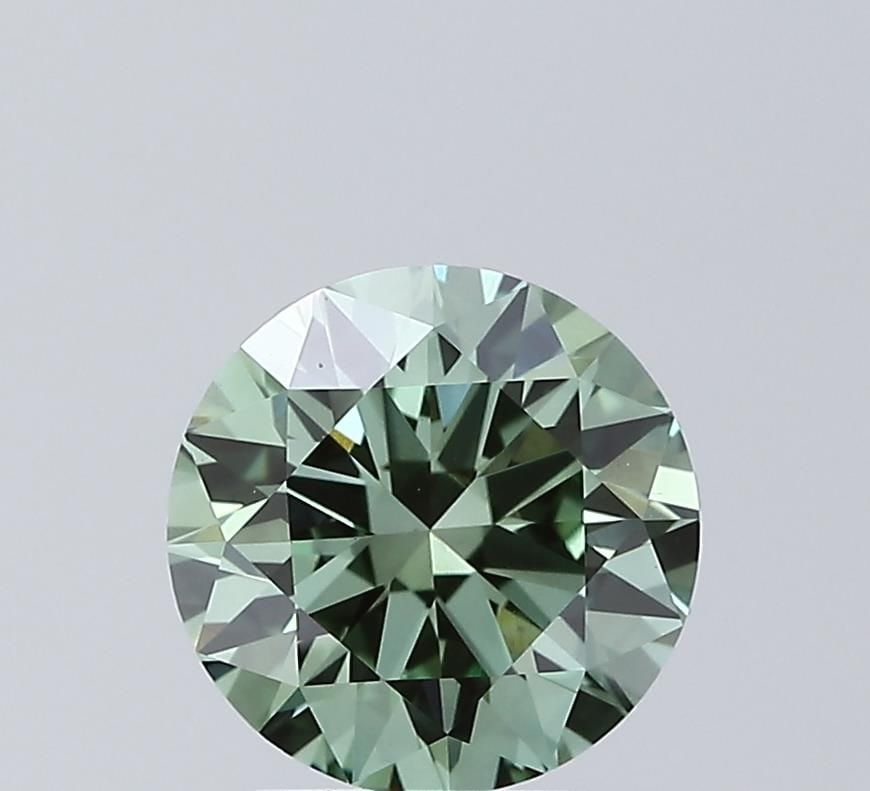 Loose Diamond - ROUND 2.05ct Fancy Vivid Green VS1: Loose Diamond - ROUND 2.05ct Fancy Vivid Green VS1 Source: This is a real non-mined Diamond that has been grown in a lab Shape: ROUND Carats: 2.05 Color: Fancy Vivid Green Certification: IGI Video: