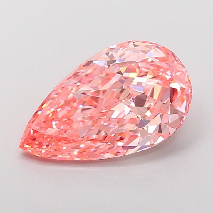 Loose Diamond - PEAR 3.93ct Fancy Vivid Pink VVS2: Loose Diamond - PEAR 3.93ct Fancy Vivid Pink VVS2 Source: This is a real non-mined Diamond that has been grown in a lab Shape: PEAR Carats: 3.93 Color: Fancy Vivid Pink Certification: IGI Video: