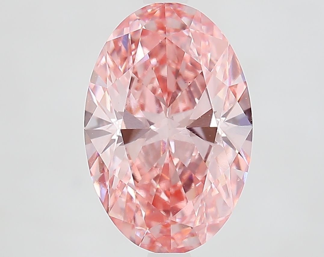 Loose Diamond - OVAL 3.41ct Fancy Vivid Pink VS1: Loose Diamond - OVAL 3.41ct Fancy Vivid Pink VS1 Source: This is a real non-mined Diamond that has been grown in a lab Shape: OVAL Carats: 3.41 Color: Fancy Vivid Pink Certification: IGI Video: