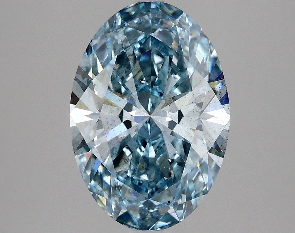 Loose Diamond - OVAL 3.09ct Fancy Vivid Blue SI1 (1 of 1)