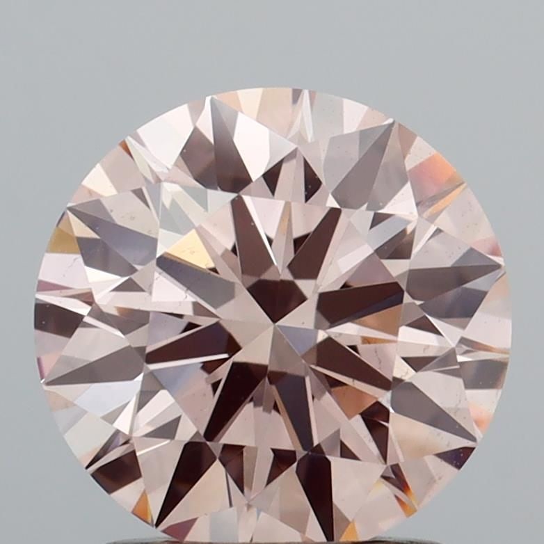 Loose Diamond - ROUND 1.5ct Fancy Light Brownish Pink VS2: Loose Diamond - ROUND 1.5ct Fancy Light Brownish Pink VS2 Source: This is a real non-mined Diamond that has been grown in a lab Shape: ROUND Carats: 1.5 Color: Fancy Light Brownish Pink Certification: