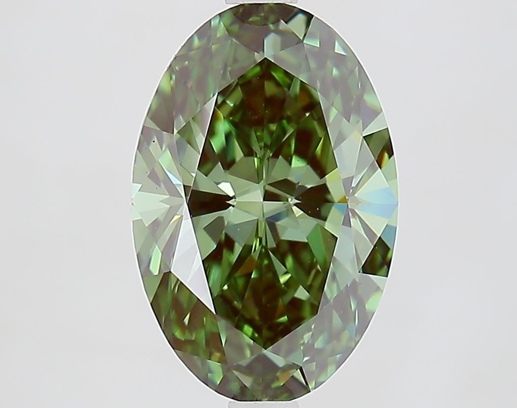 Loose Diamond - OVAL 2.93ct Fancy Vivid Green VVS2: Loose Diamond - OVAL 2.93ct Fancy Vivid Green VVS2 Source: This is a real non-mined Diamond that has been grown in a lab Shape: OVAL Carats: 2.93 Color: Fancy Vivid Green Certification: IGI Video: