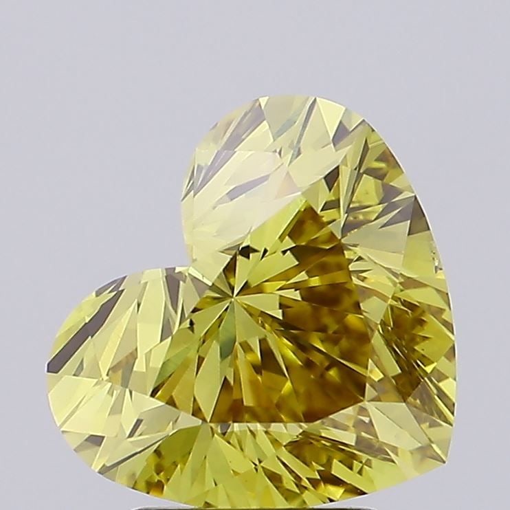 Loose Diamond - HEART 3.01ct Fancy Vivid Yellow VS1: Loose Diamond - HEART 3.01ct Fancy Vivid Yellow VS1 Source: This is a real non-mined Diamond that has been grown in a lab Shape: HEART Carats: 3.01 Color: Fancy Vivid Yellow Certification: IGI Video: