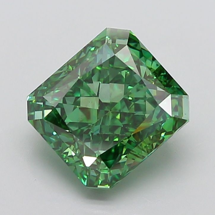 Loose Diamond - RADIANT 6.28ct Fancy Vivid Green VS1: Loose Diamond - RADIANT 6.28ct Fancy Vivid Green VS1 Source: This is a real non-mined Diamond that has been grown in a lab Shape: RADIANT Carats: 6.28 Color: Fancy Vivid Green Certification: IGI Video